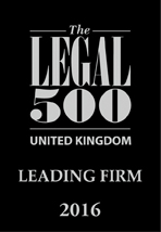 Legal 500 Leading Firm 2016