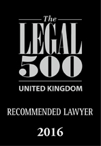 Legal 500 Recommended Lawyer 2016